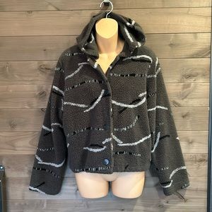 Woman’s Duffel Hooded Sweater Jacket. Vintage.